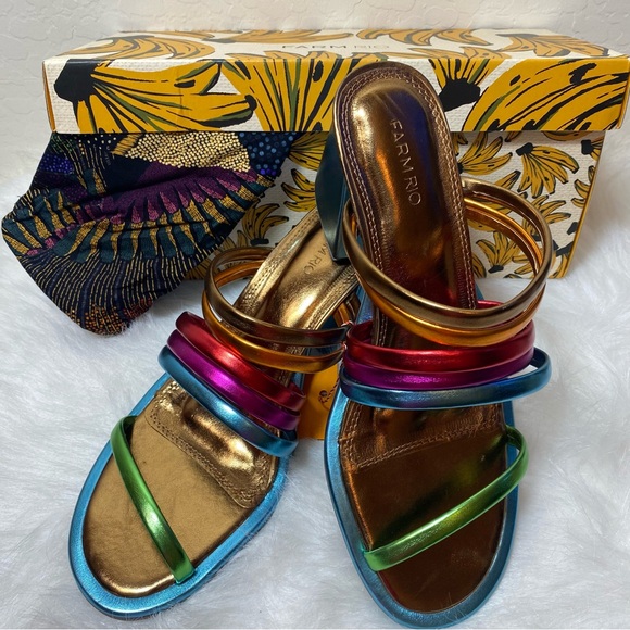FARM Rio Multicolor Metallic Heels - Picture 7 of 9